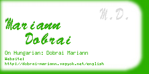 mariann dobrai business card
